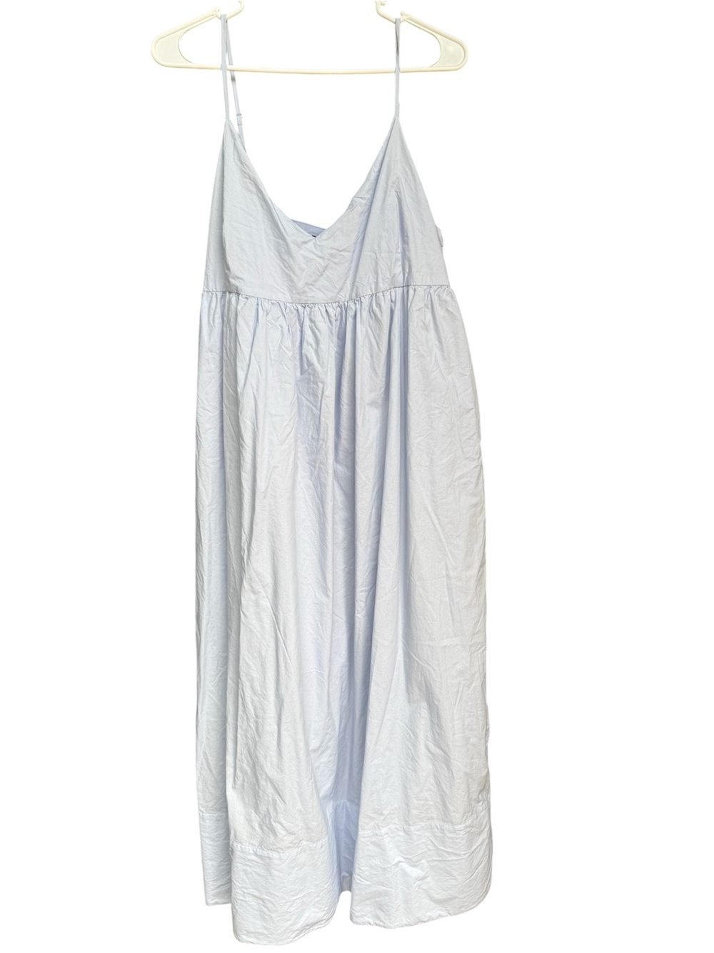 Jenni Kayne Cove Spaghetti-Strap Pickets Cotton Maxi Dress Brunch Summer Size L - Picture 6 of 8